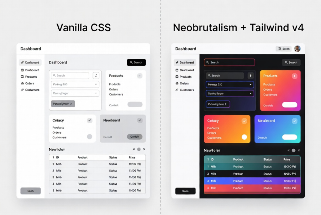 Beyond Vanilla CSS: How UI Styles Like Neobrutalism and Glassmorphism Elevate AI Apps