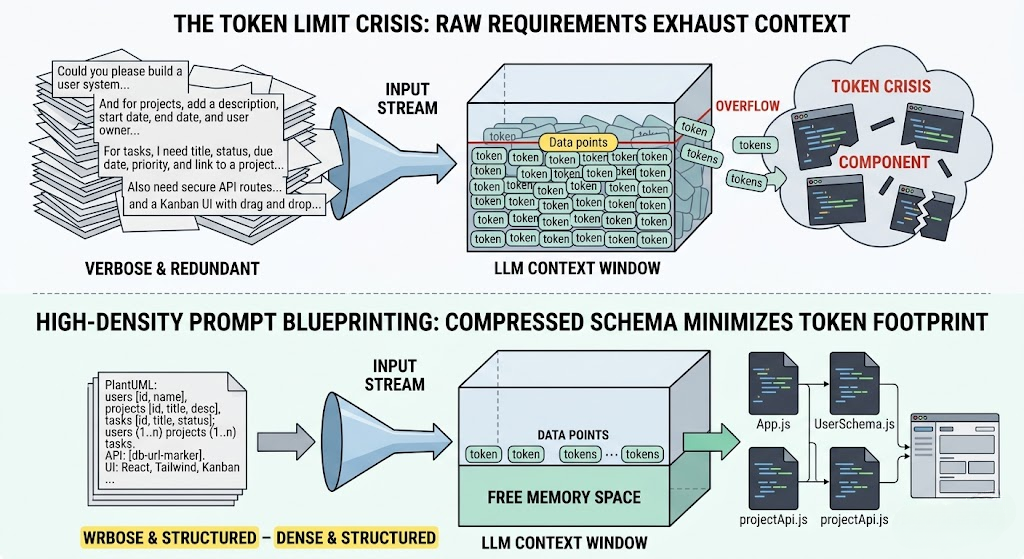 The Token Limit Crisis: How to Feed Complex App Requirements to LLMs Without Running Out of Memory