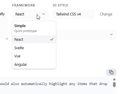 Select a framework for your app